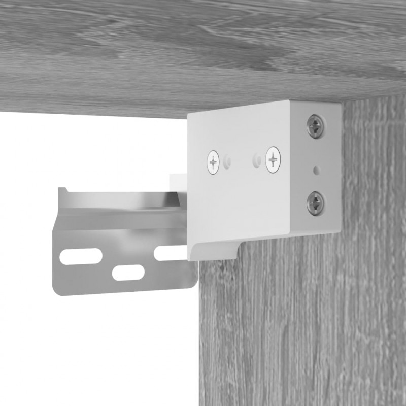 Szafka TV, z LED, szary dąb sonoma, 30,5x30x90 cm