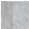 Szafki TV, z LED, 2 szt., szarość betonu, 30,5x30x102 cm