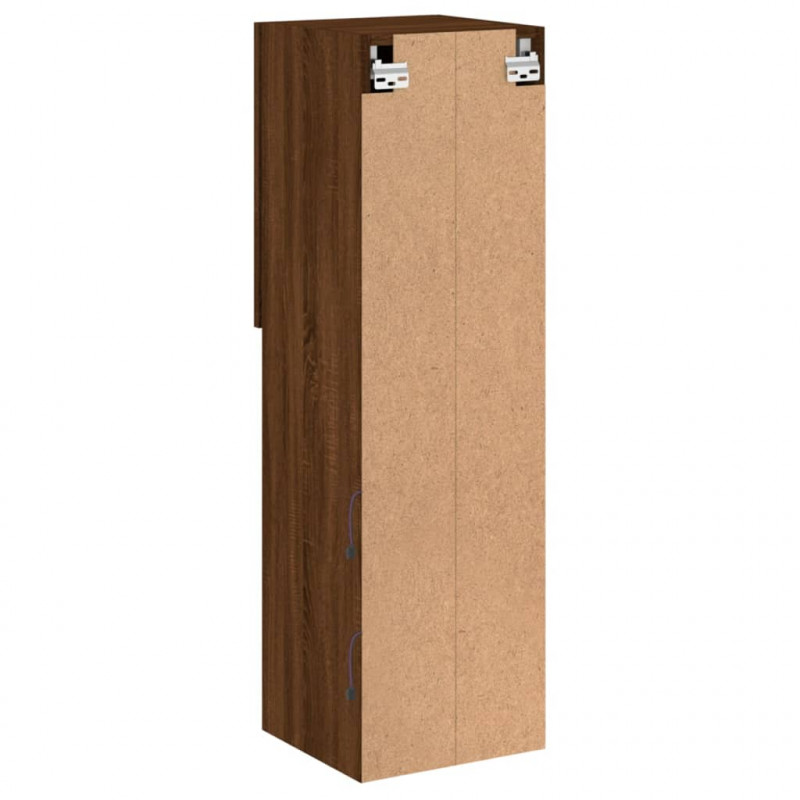 Szafka TV z LED, brązowy dąb, 30,5x30x102 cm
