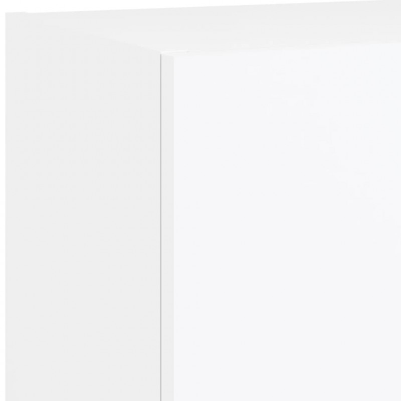 Szafka TV z LED, biała, 40,5x30x90 cm
