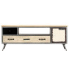 Szafka pod telewizor, lite drewno mango i stal, 120x30x45 cm