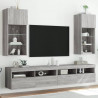 Szafki TV, z LED, 2 szt., szary dąb sonoma, 40,5x30x90 cm