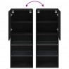 Szafka TV z LED, czarna, 40,5x30x102 cm