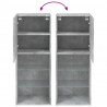 Szafka TV z LED, szarość betonu, 40,5x30x102 cm