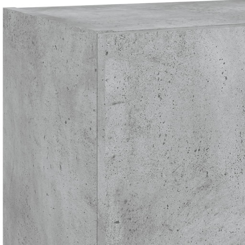 Szafka TV z LED, szarość betonu, 40,5x30x102 cm