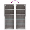 Szafka TV z LED, szary dąb sonoma, 40,5x30x102 cm