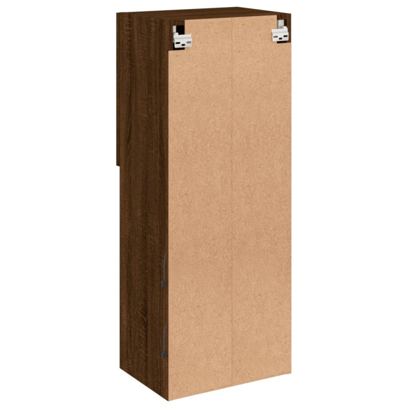 Szafka TV z LED, brązowy dąb, 40,5x30x102 cm