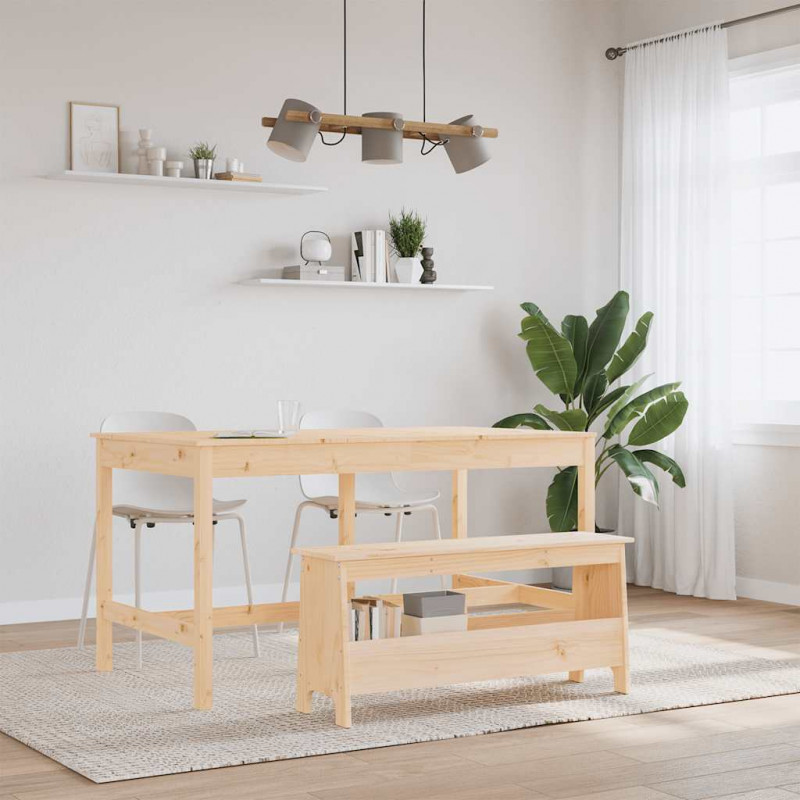 Ławka do holu 100x28x45 cm, lite drewno sosnowe