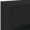 Ścienna szafka TV z LED, czarna, 40x30x60,5 cm