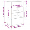 Ścienna szafka TV z LED, czarna, 40x30x60,5 cm