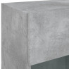 Ścienna szafka TV z LED, szarość betonu, 40x30x60,5 cm