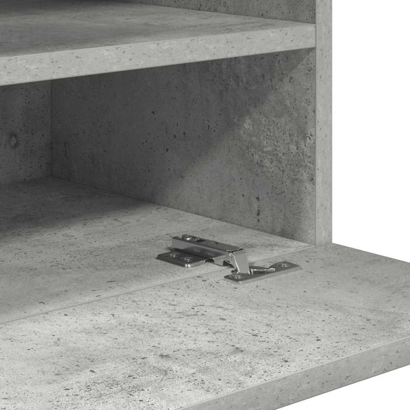 Ścienne szafki TV z LED, 2 szt., szarość betonu, 40x30x60,5 cm