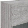 Ścienna szafka TV z LED, szary dąb sonoma, 40x30x60,5 cm