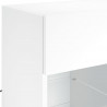 Ścienna szafka TV z LED, biała, 58,5x30x60,5 cm