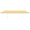 Automatycznie zwijana markiza, LED i czujnik wiatru, 6x3,5 m