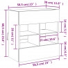 Ścienna szafka TV z LED, szary dąb sonoma, 58,5x30x60,5 cm