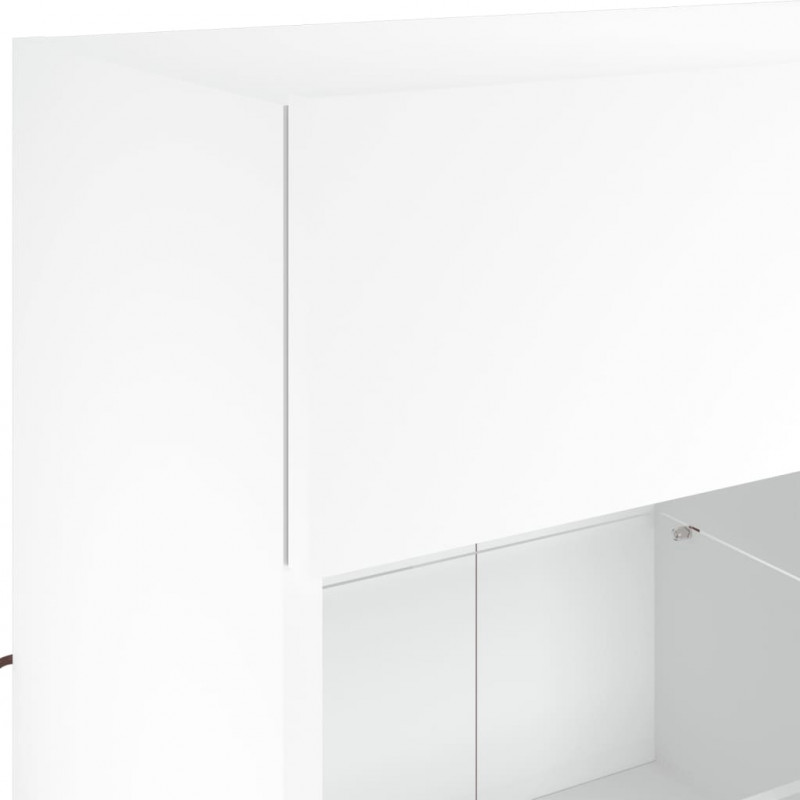 Ścienna szafka TV z LED, biała, 78,5x30x60,5 cm