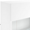 Ścienna szafka TV z LED, biała, 98,5x30x60,5 cm