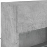 Ścienna szafka TV z LED, szarość betonu, 98,5x30x60,5 cm