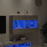 Ścienna szafka TV z LED, szary dąb sonoma, 98,5x30x60,5 cm