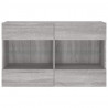 Ścienna szafka TV z LED, szary dąb sonoma, 98,5x30x60,5 cm
