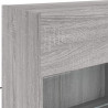 Ścienna szafka TV z LED, szary dąb sonoma, 98,5x30x60,5 cm