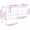 Ścienna szafka TV z LED, szary dąb sonoma, 98,5x30x60,5 cm