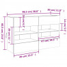 Ścienna szafka TV z LED, brązowy dąb, 98,5x30x60,5 cm