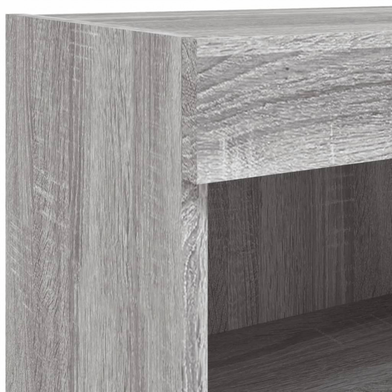 Szafki pod TV, z LED, 2 szt., szary dąb sonoma, 60x30x30 cm
