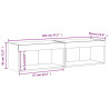 Szafki pod TV, z LED, 2 szt., szary dąb sonoma, 60x30x30 cm