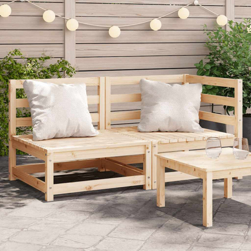 Sofa ogrodowa, 2-osobowa, lite drewno sosnowe