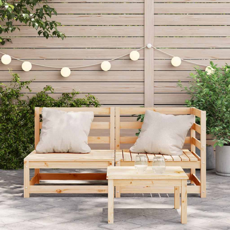 Sofa ogrodowa, 2-osobowa, lite drewno sosnowe