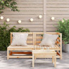 Sofa ogrodowa, 2-osobowa, lite drewno sosnowe