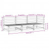 Ogrodowa sofa 3-osobowa, lite drewno sosnowe