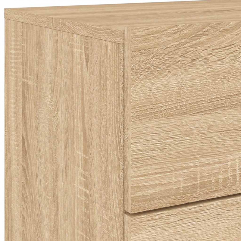 Wiszące szafki nocne z LED, 2 szt., dąb sonoma
