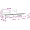 Ogrodowa sofa 3-osobowa, lite drewno sosnowe
