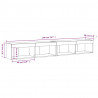 Szafki TV, z LED, 2 szt., białe, 100x30x30 cm