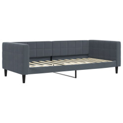 Sofa z funkcją spania, ciemnoszara, 100x200 cm, aksamit