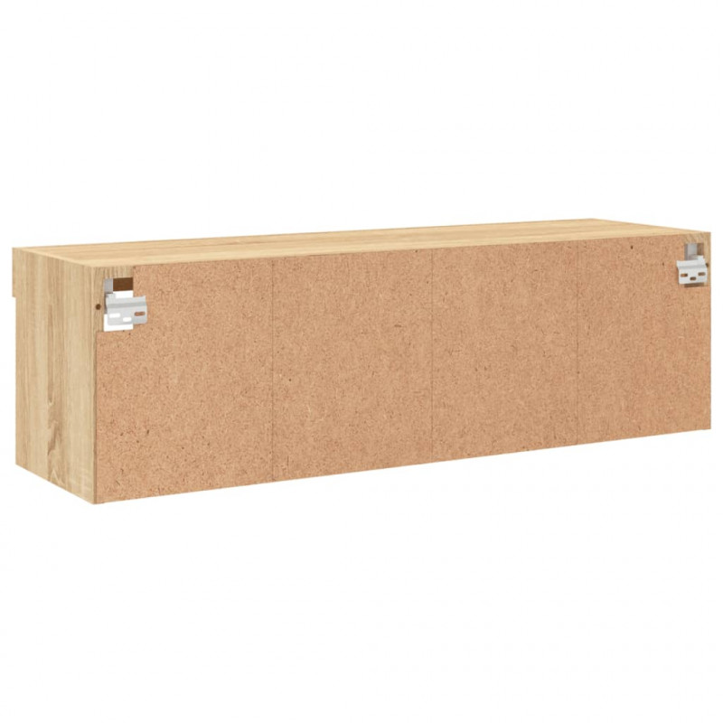 Szafka pod TV z oświetleniem LED, dąb sonoma, 100x30x30 cm