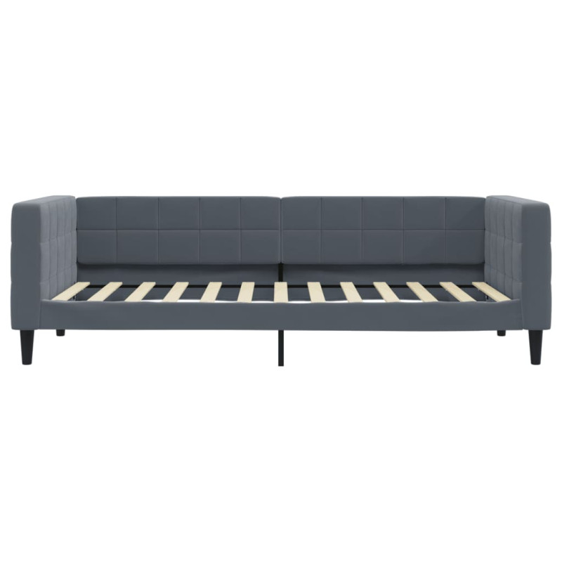Sofa z funkcją spania, ciemnoszara, 100x200 cm, aksamit