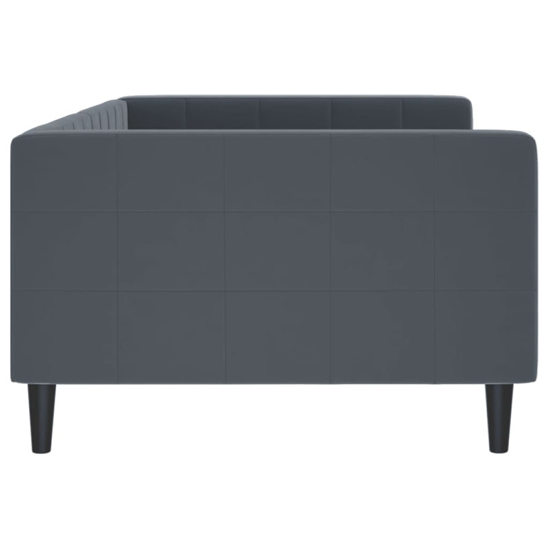 Sofa z funkcją spania, ciemnoszara, 100x200 cm, aksamit