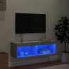 Szafka TV z oświetleniem LED, szarość betonu, 100x30x30 cm
