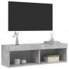 Szafka TV z oświetleniem LED, szarość betonu, 100x30x30 cm