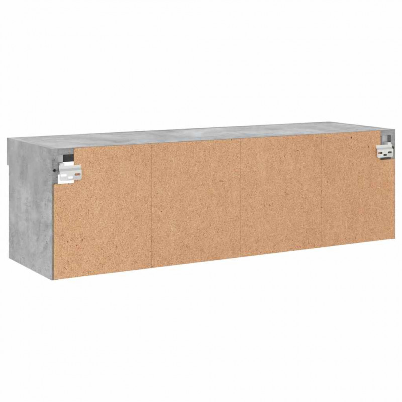 Szafka TV z oświetleniem LED, szarość betonu, 100x30x30 cm