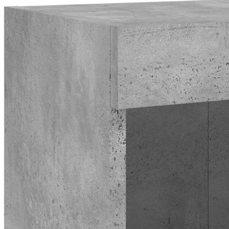 Szafka TV z oświetleniem LED, szarość betonu, 100x30x30 cm