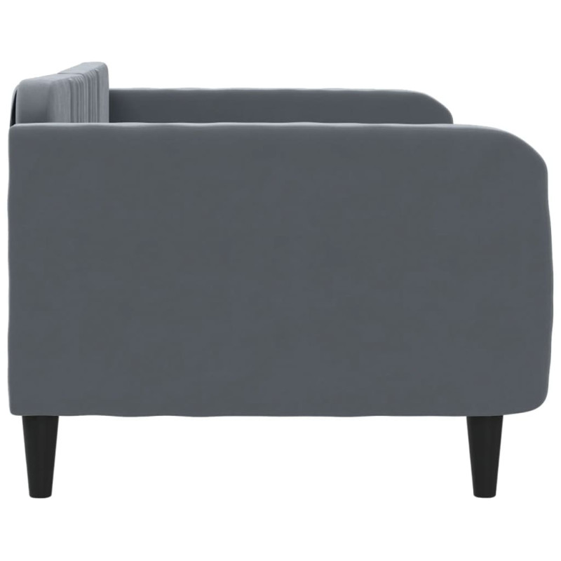 Sofa z funkcją spania, ciemnoszara, 100x200 cm, aksamit