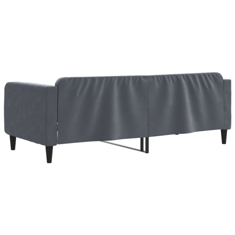 Sofa z funkcją spania, ciemnoszara, 100x200 cm, aksamit