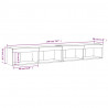 Szafki TV, z LED, 2 szt., przydymiony dąb, 100x30x30 cm