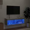 Szafka TV z oświetleniem LED, szary dąb sonoma, 100x30x30 cm