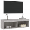 Szafka TV z oświetleniem LED, szary dąb sonoma, 100x30x30 cm